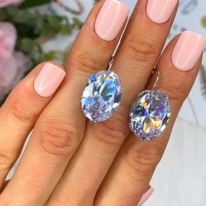 DIAMOND SHINE CUBIC ZIRCONIA EARRINGS, CRYSTALSHIK